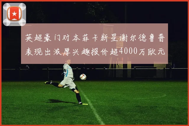 英超豪门对本菲卡新星谢尔德鲁普表现出浓厚兴趣报价超4000万欧元可行
